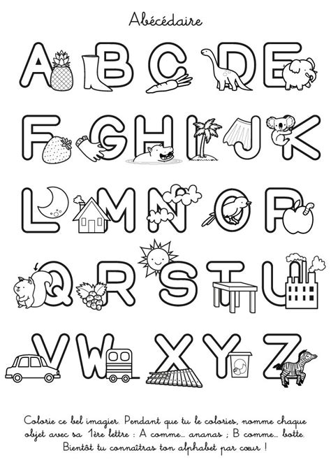 Coloriage à imprimer Abécédaire à colorier Apprendre l alphabet