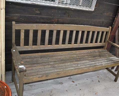 45mm h x 30mm w colour: Sold Price: Rustic timber garden bench seat - October 6 ...