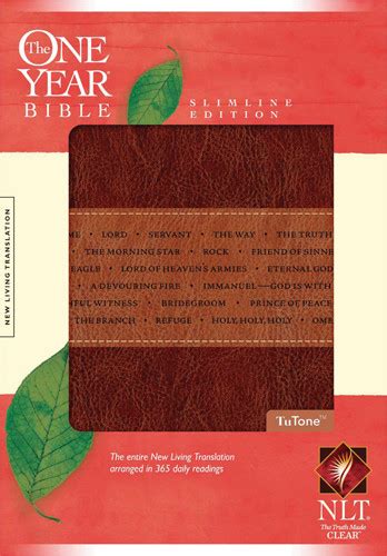 Bibles At Cost The One Year Bible Nlt Slimline Edition Tutone