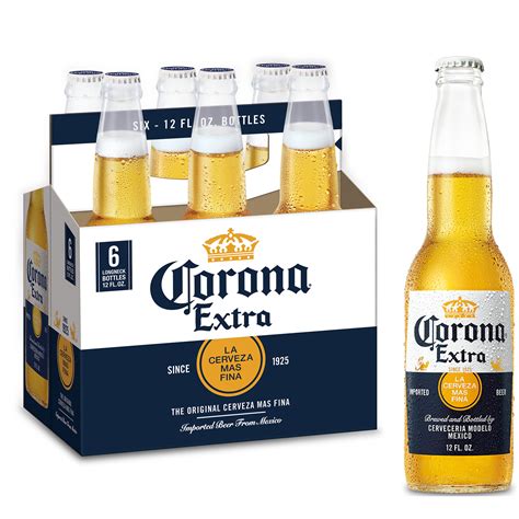 Corona Extra Beer Mexican Lager Beer 6 Pack 12 Fl Oz Bottles 46