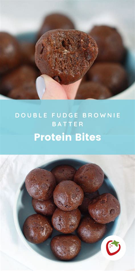 Double Fudge Brownie Batter Protein Bites Recipe Double Fudge