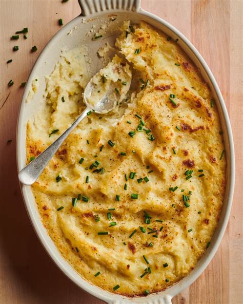 cheesy baked mashed potatoes recipe with parmesan and cheddar the kitchn