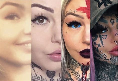 Le foto di Amber Luke la donna più tatuata d Australia prima e dopo i