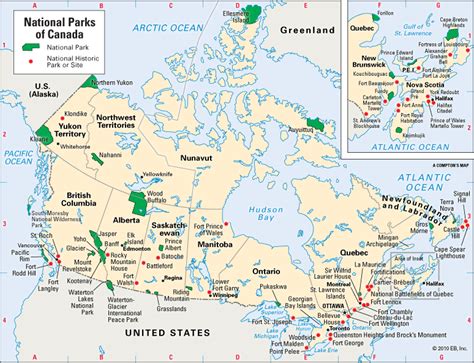 √ National Parks Canada Map