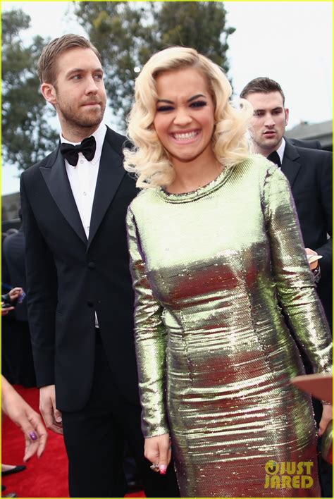 Calvin Harris Grammys Red Carpet With Rita Ora Photo Photos Just Jared