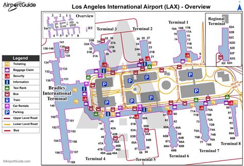 El Aeropuerto De Lax Mapa Del Aeropuerto De Los Ángeles Mapa