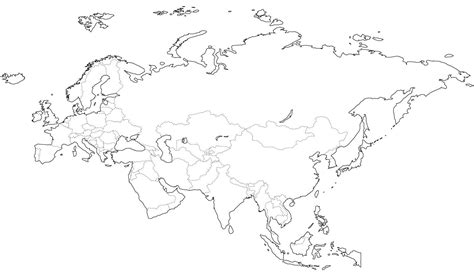Mapa Asia Para Colorir EDUCA