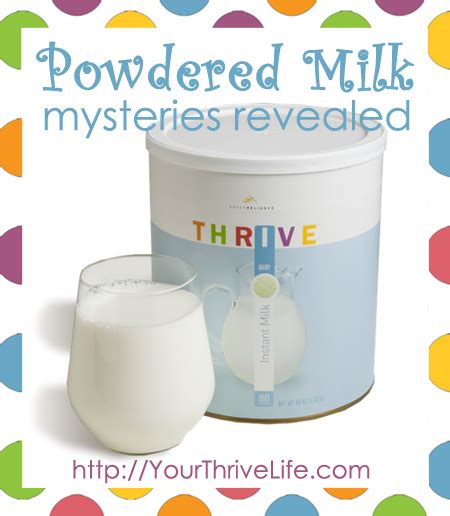 Powdered Milk Mysteries Revealed Thrive Food