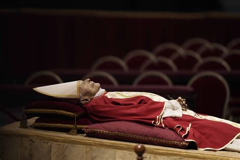 pope emeritus benedict xvi body lying in state at vatican barbados today