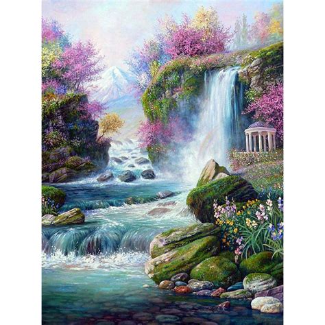 Waterfall Full Round Diamond Painting