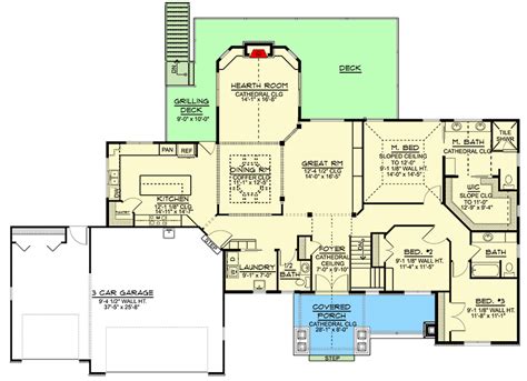 3 Bed Craftsman Ranch Plan With Option To Finish Walk Out Basement