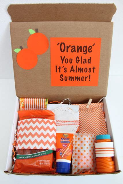 The best way is to gift wrap the item and then package it into a plain kraft box or if small enough a. Happy Mail: Orange You Glad It's Almost Summer Gift Idea ...