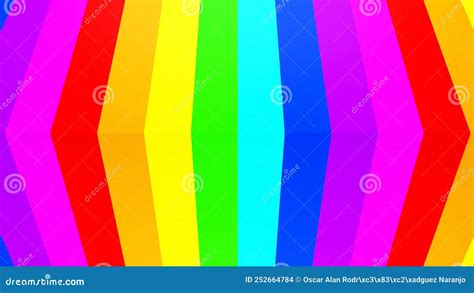 Vertical Triangular Prism Multicolored Banner Vector Illustration