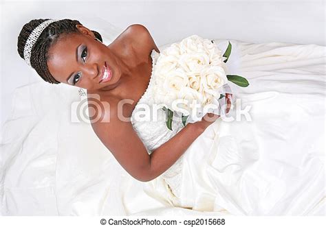 Beautiful African American Bride Portrait Bequtiful African American