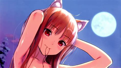 Female Animated Character Wallpaper Spice And Wolf Holo Okamimimi