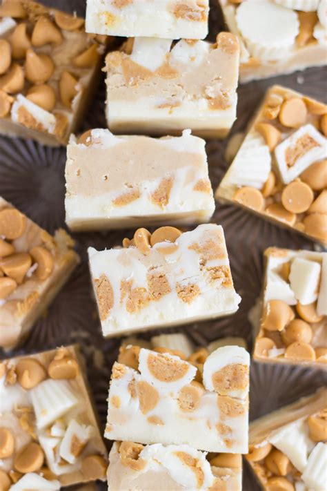 White Chocolate Peanut Butter Cup Fudge The Gold Lining Girl