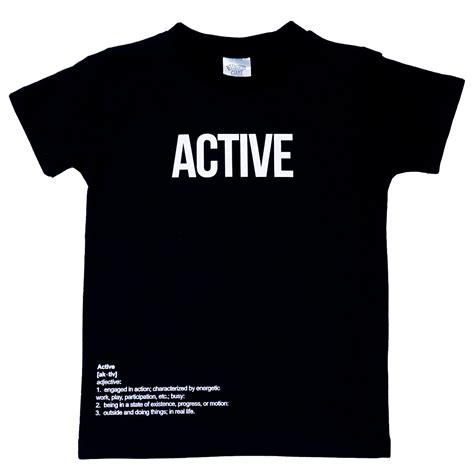 Active T Shirt Black Little Giants