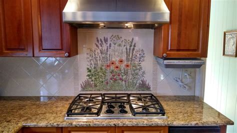 Flowering Herb Garden Decorative Kitchen Backsplash Tile Mural