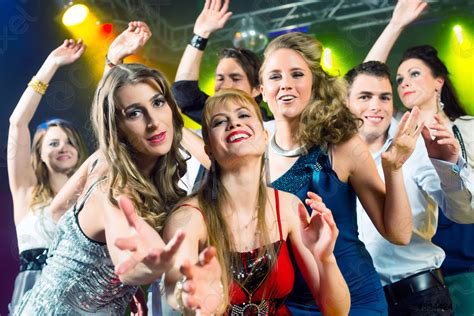 Party People Dancing In Disco Club Stock Photo Crushpixel