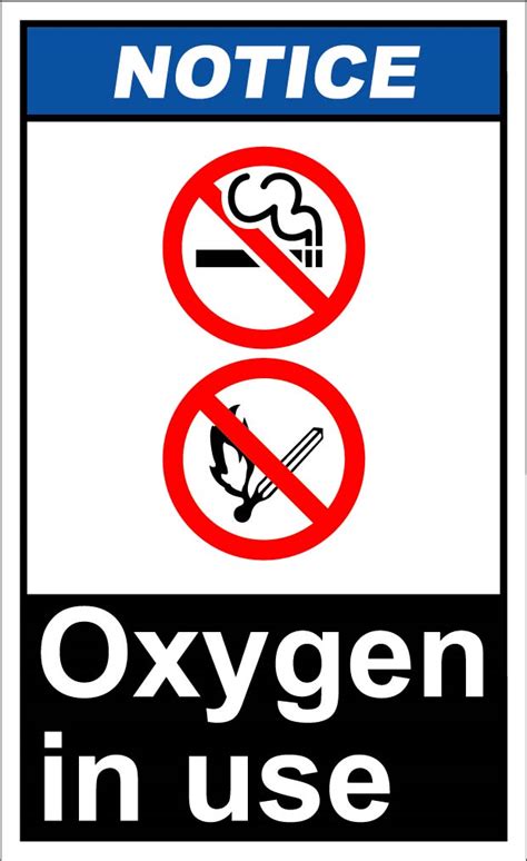 Oxygen In Use Printable Sign