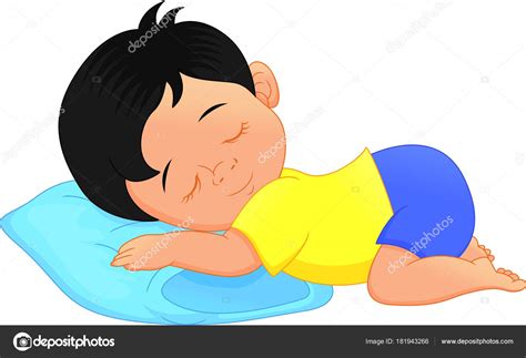 Lindo Niño Pequeño Durmiendo Una Caricatura Almohada — Archivo Imágenes