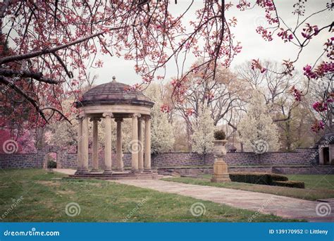 Classical Garden At Spring With Gazebo Stock Photo Image Of Trees