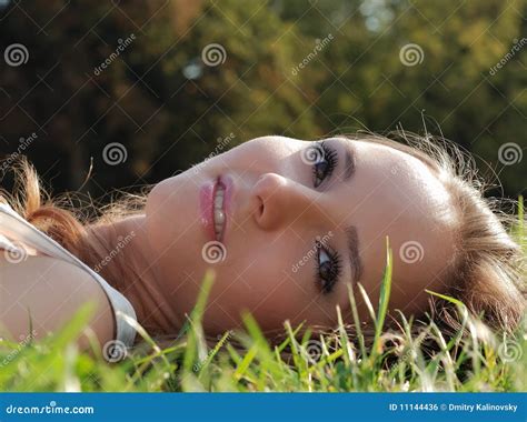 Beautiful Young Girl Outdoors In Summer Stock Photo Image Of Cute