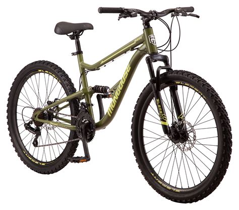 Mongoose Bash Suspension Mountain Bike 21 Speeds 26 In Wheels Green