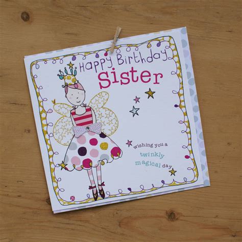 Maybe you would like to learn more about one of these? happy birthday sister card by molly mae | notonthehighstreet.com