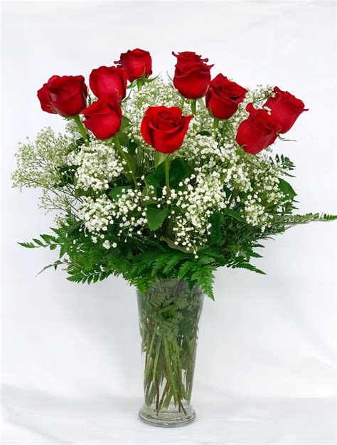 A Dozen Long Stem Red Roses By Springdale Florist And Garden Center In