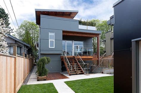 Fibre cement cladding. 3705 west 22nd - back of house | Cladding
