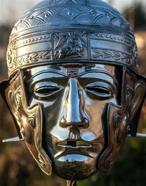 18ga Brass Medieval Knight Roman Cavalry Helmet With Face Mask Ebay