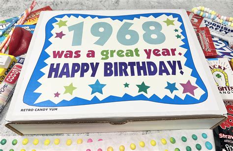 Buy Retro Candy Yum ~ 1968 54th Birthday T Box Nostalgic Retro Candy