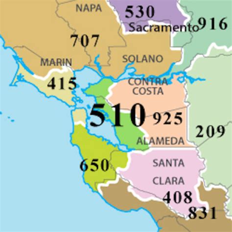 Area Code 408 Location Map Maping Resources