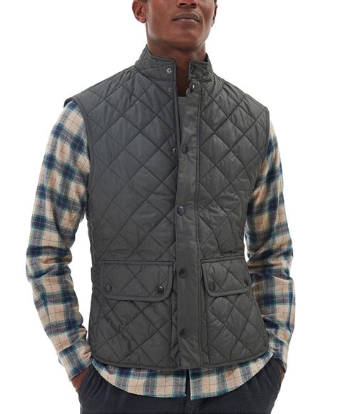 Barbour Lowerdale Slim Fit Quilted Vest In Gray For Men Lyst