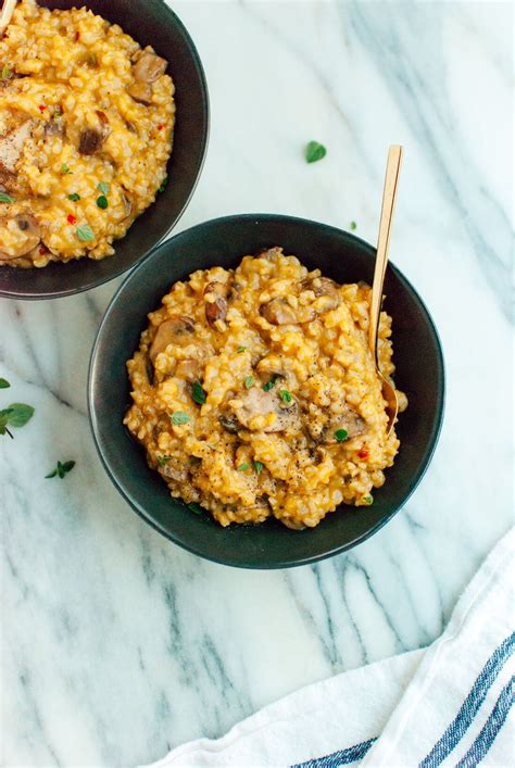 Easy Brown Rice Risotto With Mushrooms Cookie And Kate Recipe