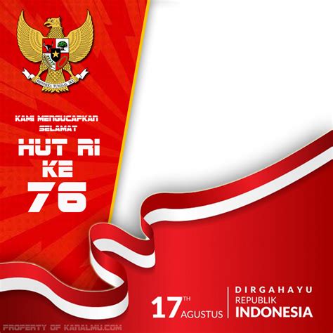 Twibbon Dirgahayu Indonesia 76th Dirgahayu 17 Agustus Merdeka Png