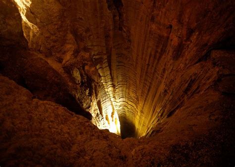 Looking Down On Limestone Waitomo Cave New Zealand Starry Night Sky