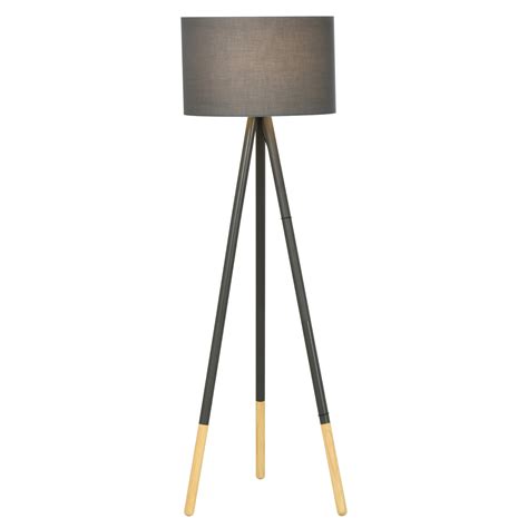 Product title mainstays glass end table floor lamp, matte black, c. HOMCOM Steel Detachable Tripod Floor Lamp Grey, Floor & Table Lamps | Aosom UK