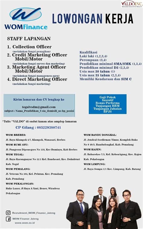 Lebih tepatnya kantor pos parepare. Lowongan Kerja WOM Finance Bumiayu Brebes Agustus 2019
