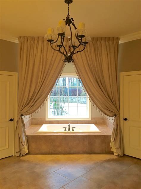 Full curtain for small bathroom. Bath tub curtains | Curtains, Long curtains, Home decor