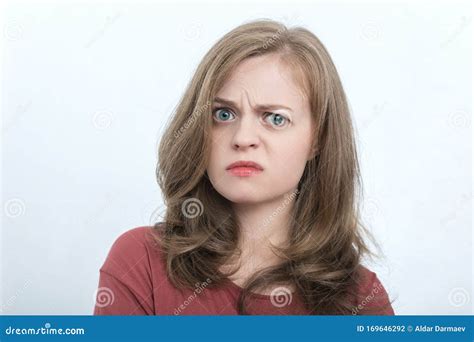 Young Caucasian Woman Girl With Confused Annoyed Frustrated