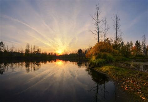 Autumn Sunset By Mikhail Ustyuzhanin 500px Sunset Country Roads