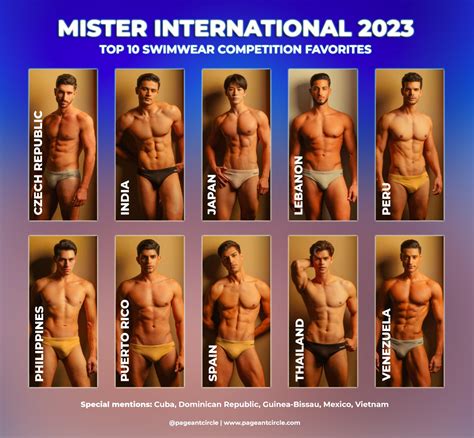 Favorites Mister International Swimwear Competition Top Favorites
