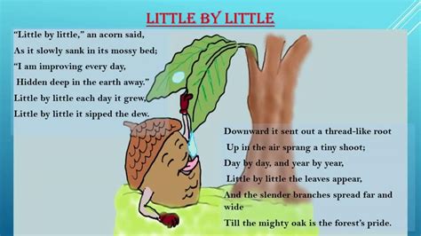 Little By Little Class 3 English Unit 3 Ncert Poem Youtube