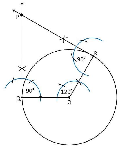 Draw A Pair Of Tangents To A Circle Of Radius 5 Cm Which Are Inclined To Each Other At An Angle