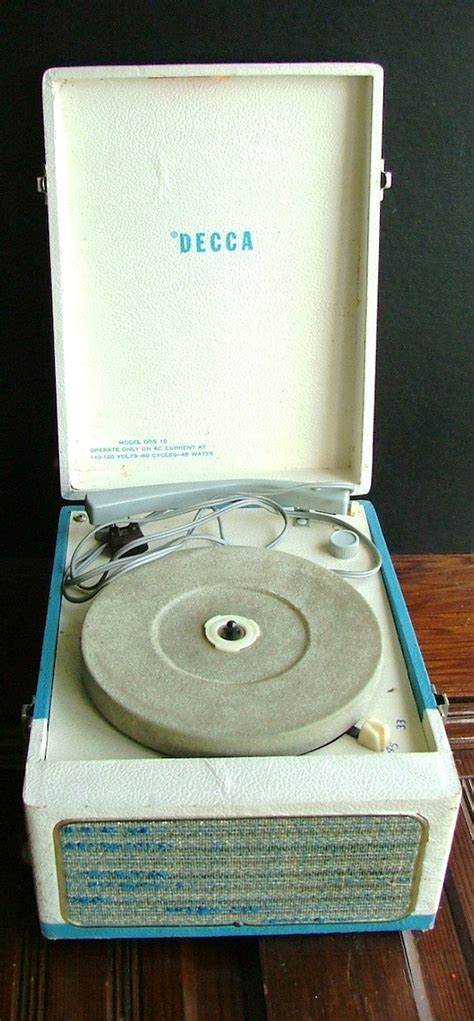 Vintage Blue Decca Record Player