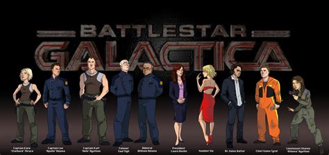Battlestar Galactica Lineup By Pixarjunkie On Deviantart