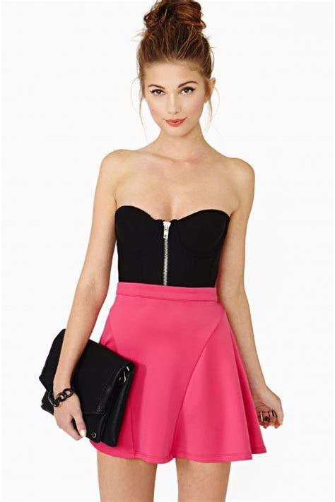 Higher Lover Skater Skirt Fashion Pink Skater Skirt Cute Dresses