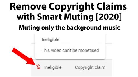 How To Remove A Copyright Claim From Youtube Videos With Smart Muting Mute Only The Background